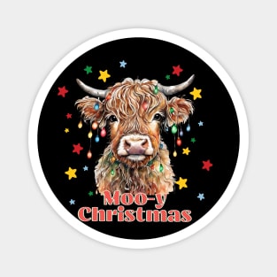 Moo-y Christmas Cow Pun Magnet